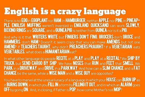 English is a crazy language