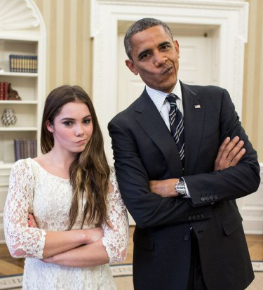 McKayla Maroney with Barack Obama