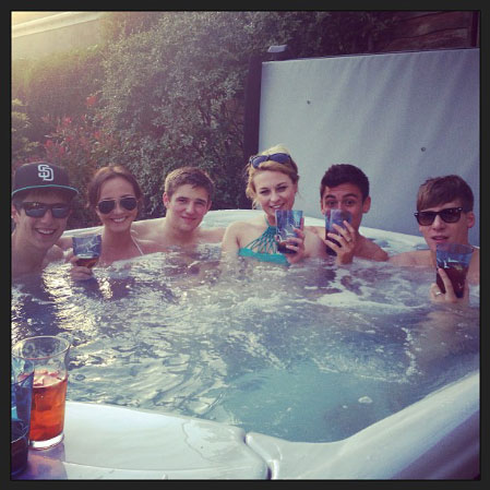 Tom Daley Dustin Lance Black Jacuzzi